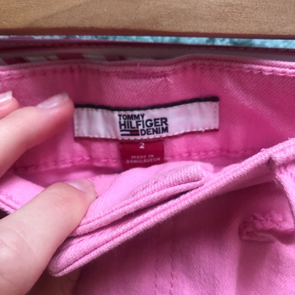 PINK DENIM SKIRT JEAN SKIRT TOMMY HILFIGER ELLE WOODS MEAN GIRLS VIBES - Picture 9 of 10